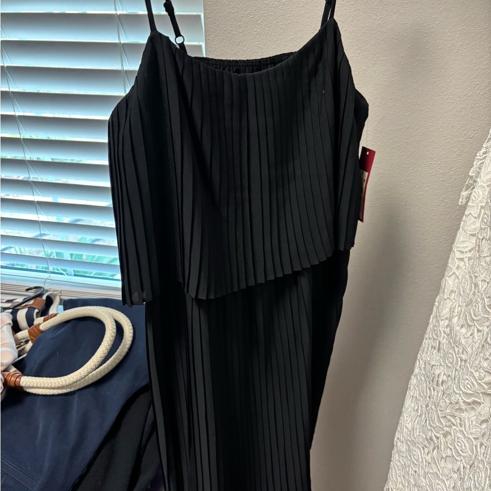 Merona Black Ribbed Tiered Cocktail Dress